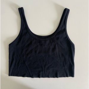 Black tank top crop top